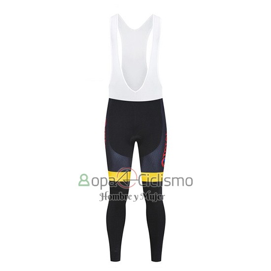 Direct Energie Ropa Ciclismo Culotte Largo 2019 Hombre Mangas Largas Negro AMarillo